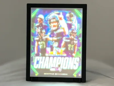 Lithophane Seahawks Champions Super Bowl LX CYMK