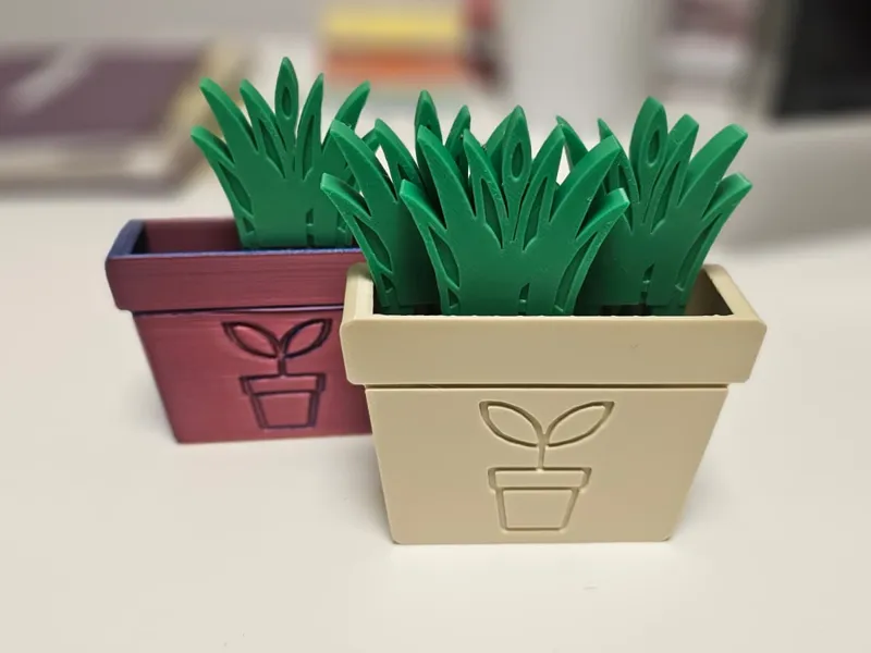 Pflanze Clip und Blumentopf