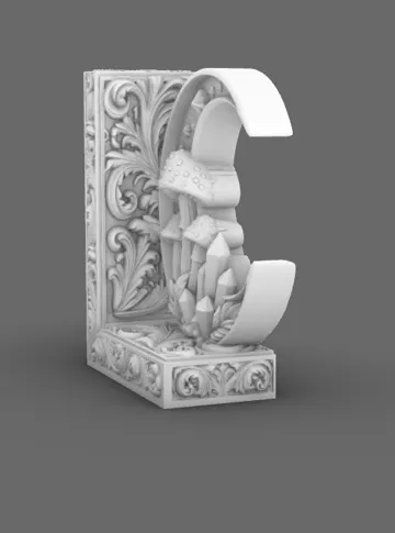 Estante o repisa: Goth Moon Mushroom Crystal gothic Bookend — vista de referencia 5