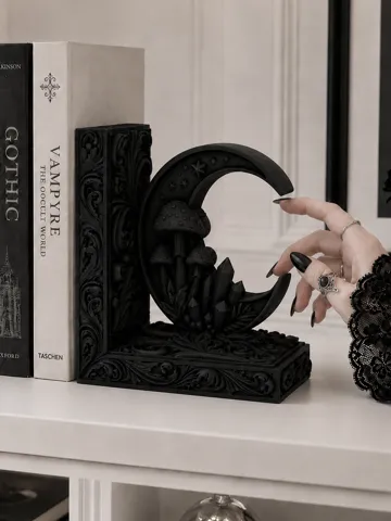 Estante o repisa: Goth Moon Mushroom Crystal gothic Bookend — vista de referencia 2