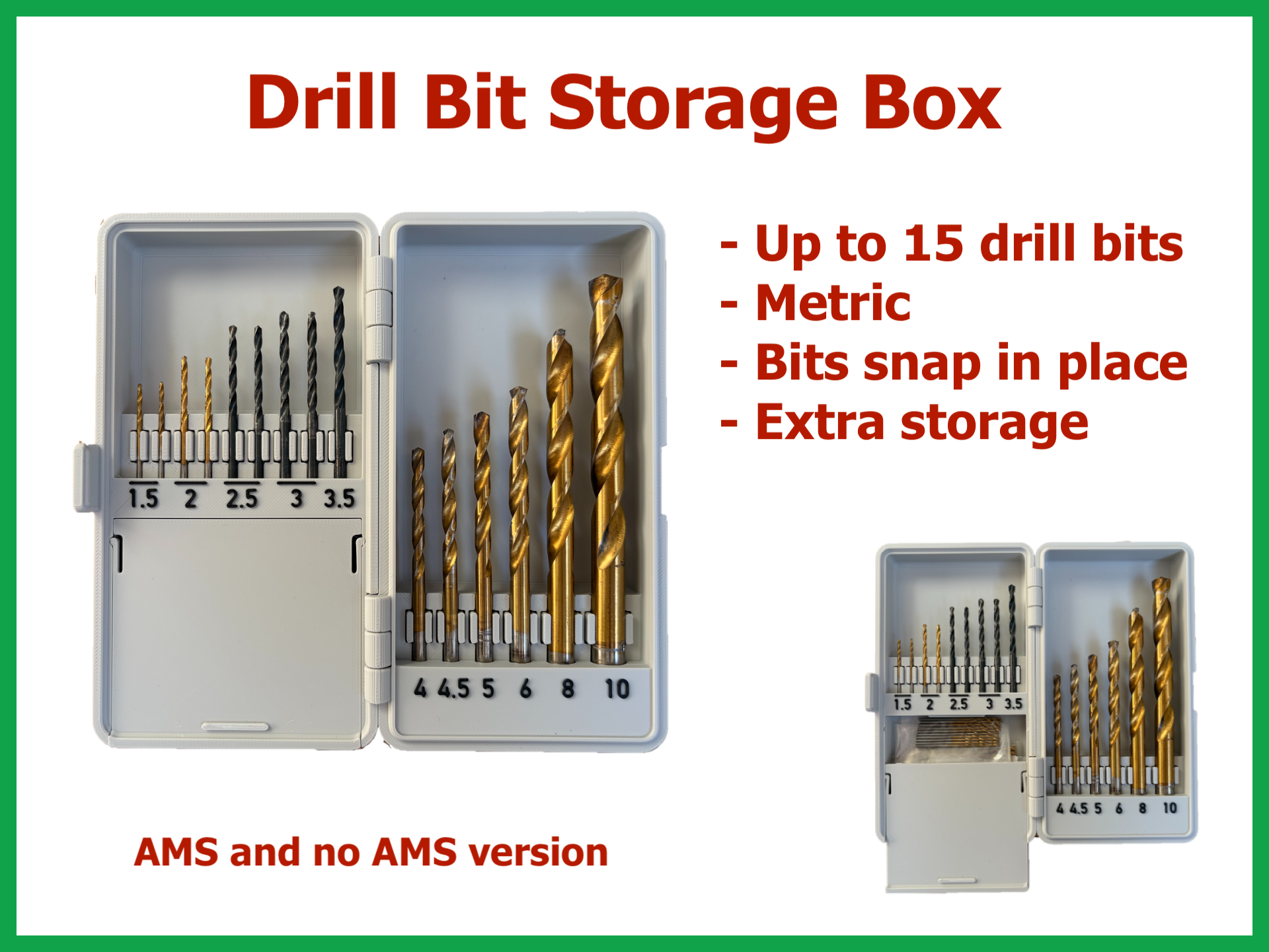 Miniatura 2 do modelo 3D Drill Bit Storage Box