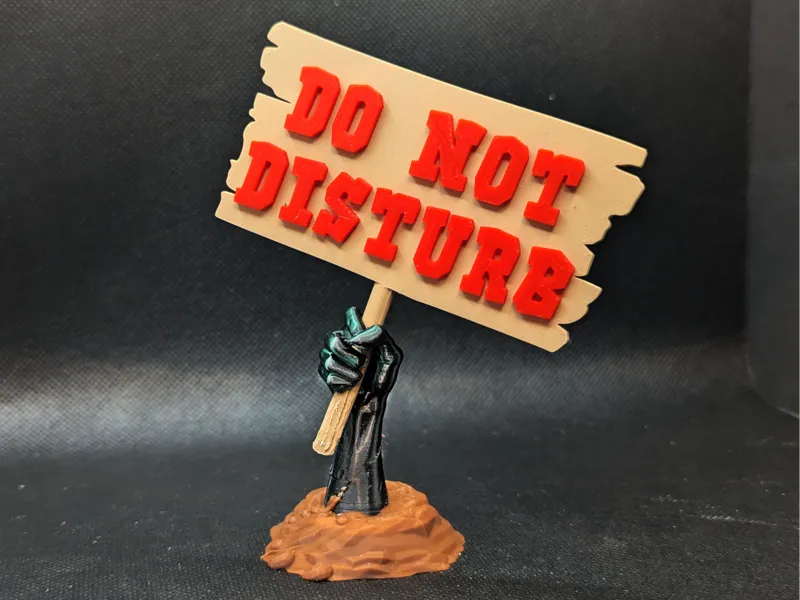 Zombie desk sign