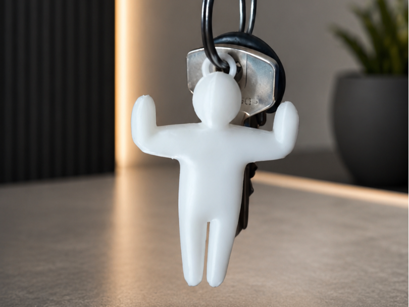 Meccha chameleon cactus pose keychain