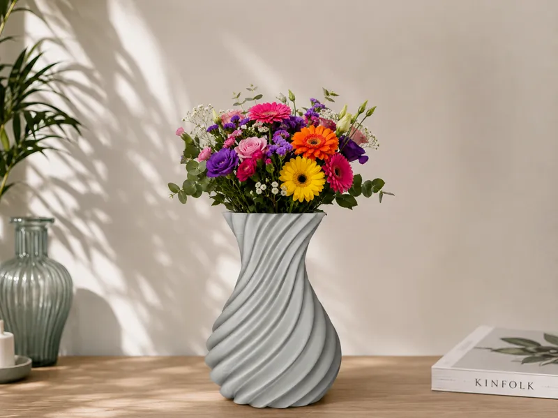 Modern Spiral Vase - Decor