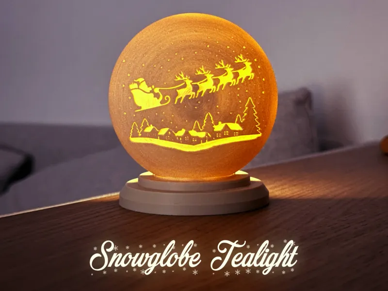 Snowglobe Tealight – Santa