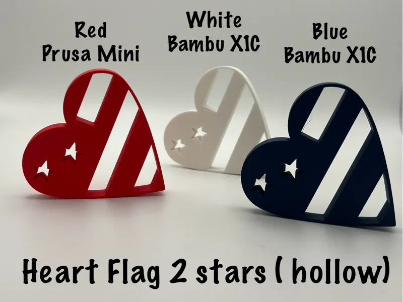 Heart Flag 2 stars (hollow)