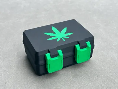 Cannabis Leaf Storage Box - Latch Box