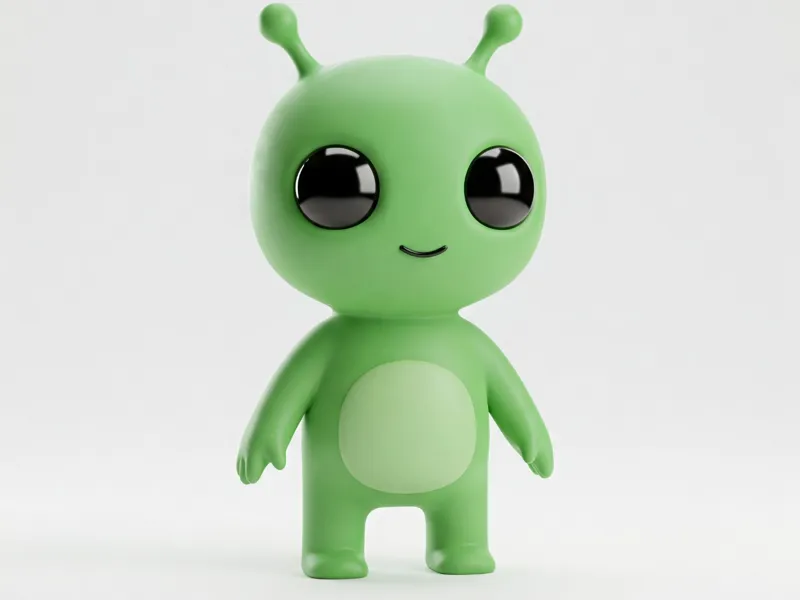 Crazy Alien große Augen mit Antennen mehrfarbig