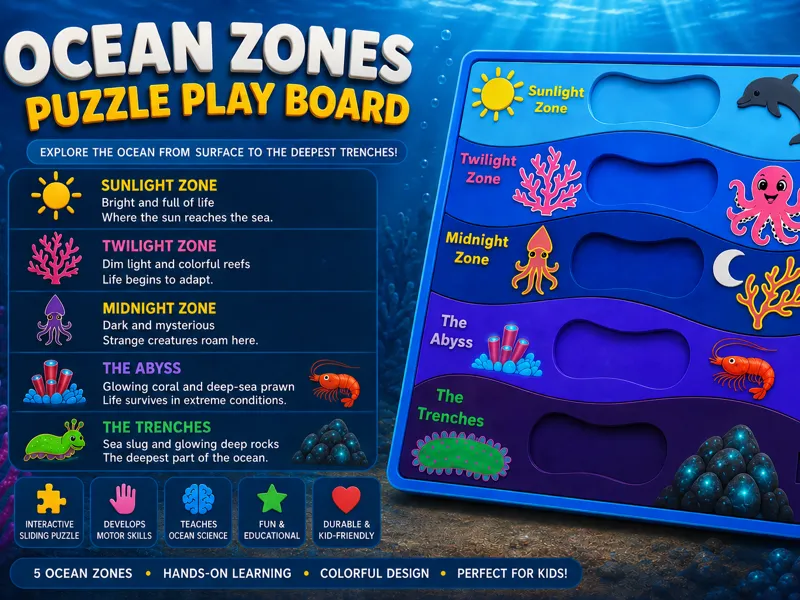 Ocean Zones Puzzle Play Board 
