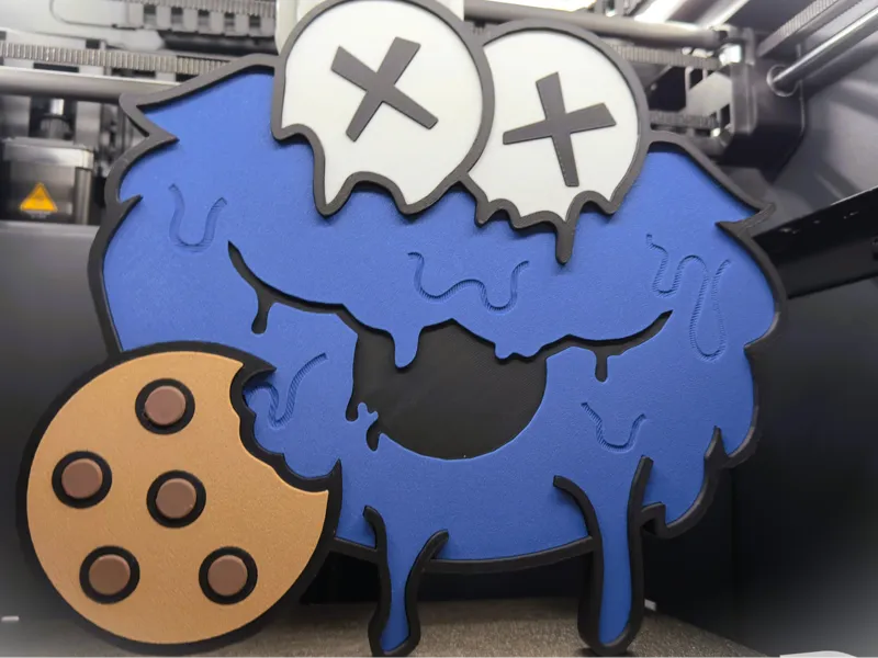 Cookie Monster Drip (NO AMS) Wall Art