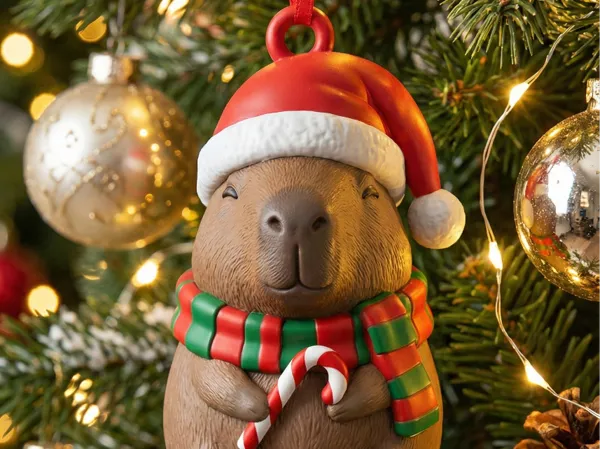 Ornement de Noël Capybara
