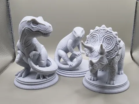 Figura decorativa: Ornate Reptiles Dino CollectionDecorativeFigurines — referencia de MakerWorld