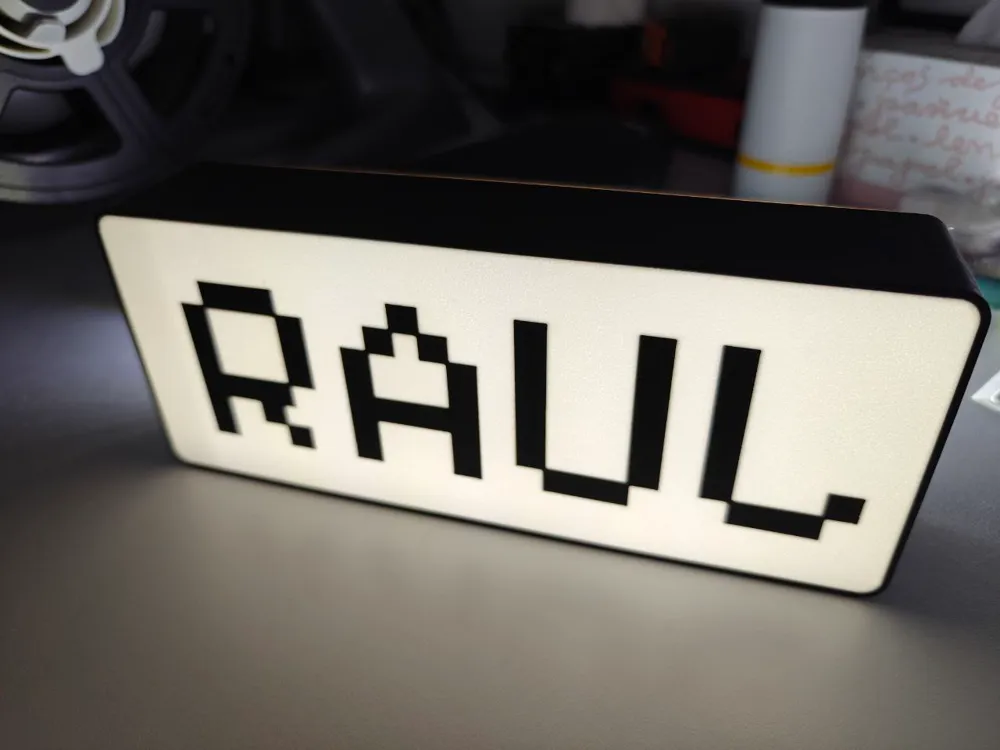 Letrero Raul Illuminated sign name RAUL by MATACLOSKI MakerWorld: Download Free 3D ...