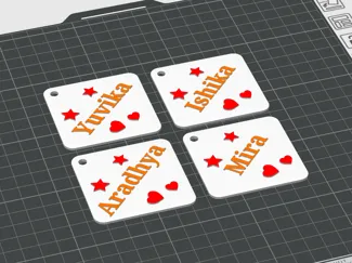 Yuvika Ishika Aradhya Mira Name Tags