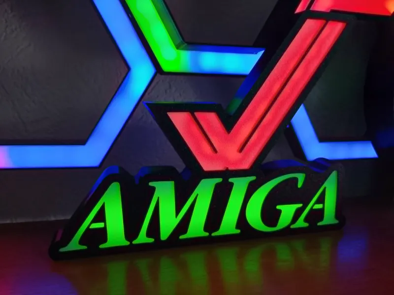 AMIGA RGB LED Lamp – Retro Computer Sign