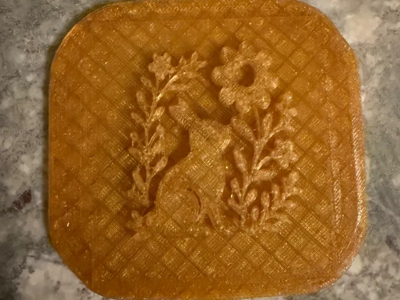 Rabbit Stamp Folk Art Style