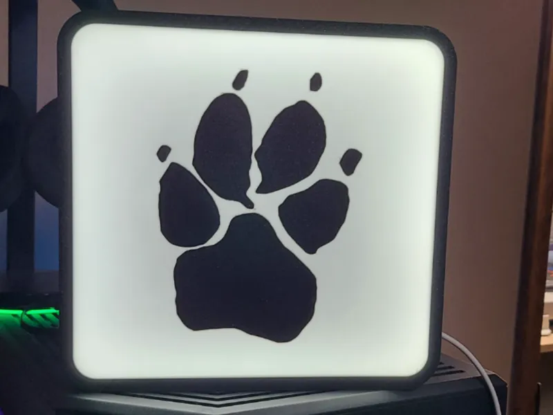 Dog paw light box