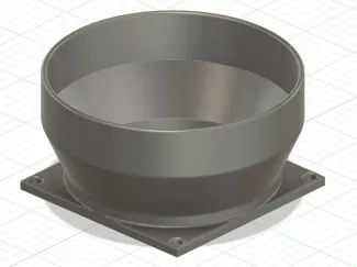 Abluft-Adapter für 80mm Lüfter und 100mm Schlauch