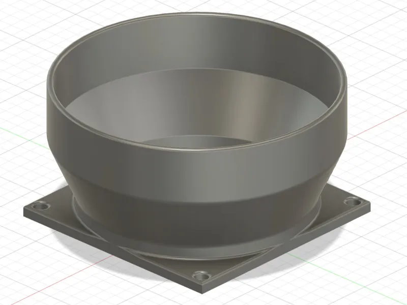 Abluft-Adapter für 80mm Lüfter und 100mm Schlauch