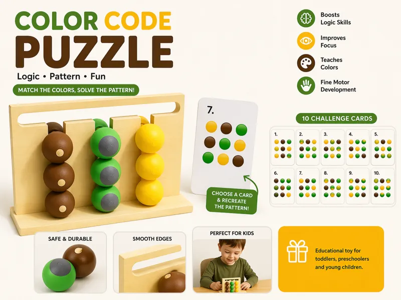 Montessori Color Matching Puzzle for Kids