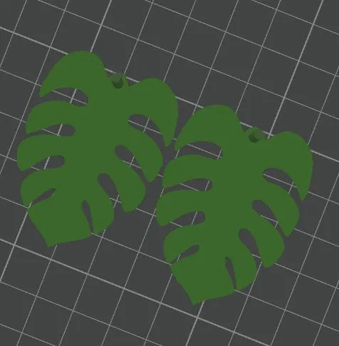 Aretes de hoja de monstera view 4