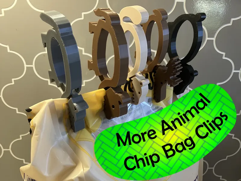 More Animal Chip Bag Clips