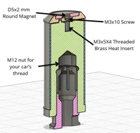 M12 Thread - Assembled with Nut