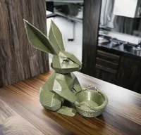 Panier lapin de Pâques low poly — photo 2