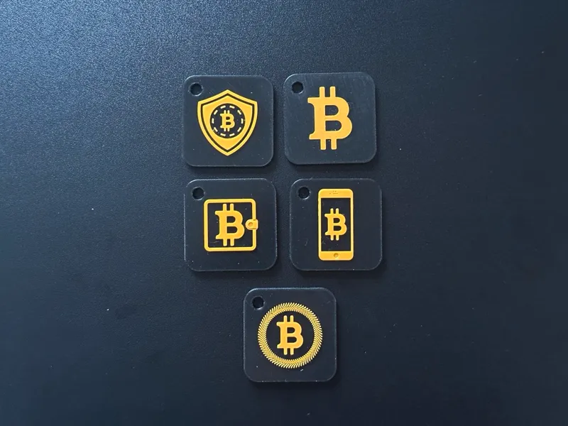 Bitcoin Keychain - 8 different versions