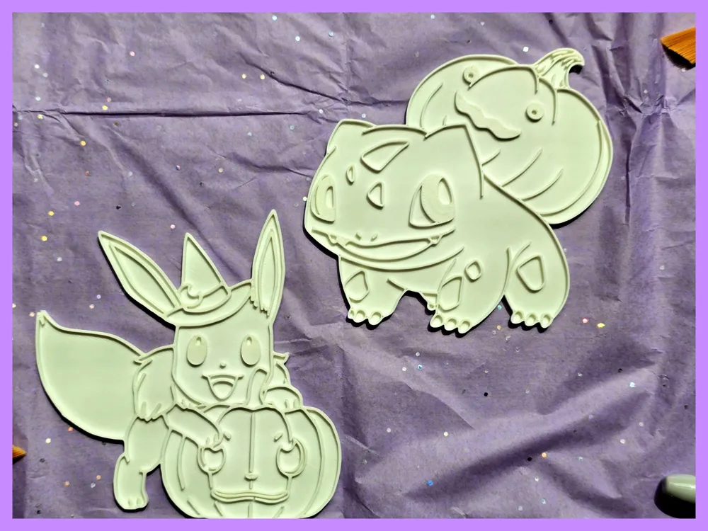 Eevee Bulbasaur Halloween Coloring Pokemon Craft by Merilno3D ...