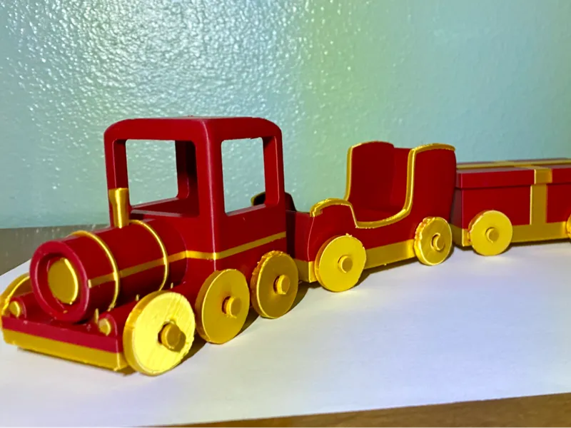 Christmas Train Set (Print in Place Wheels)