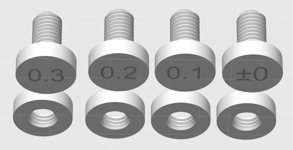 Screw thread clearance tests using XY compensation - Free 3D Print ...