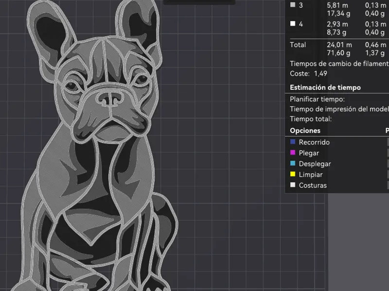 Frenchie mandala 4 colours