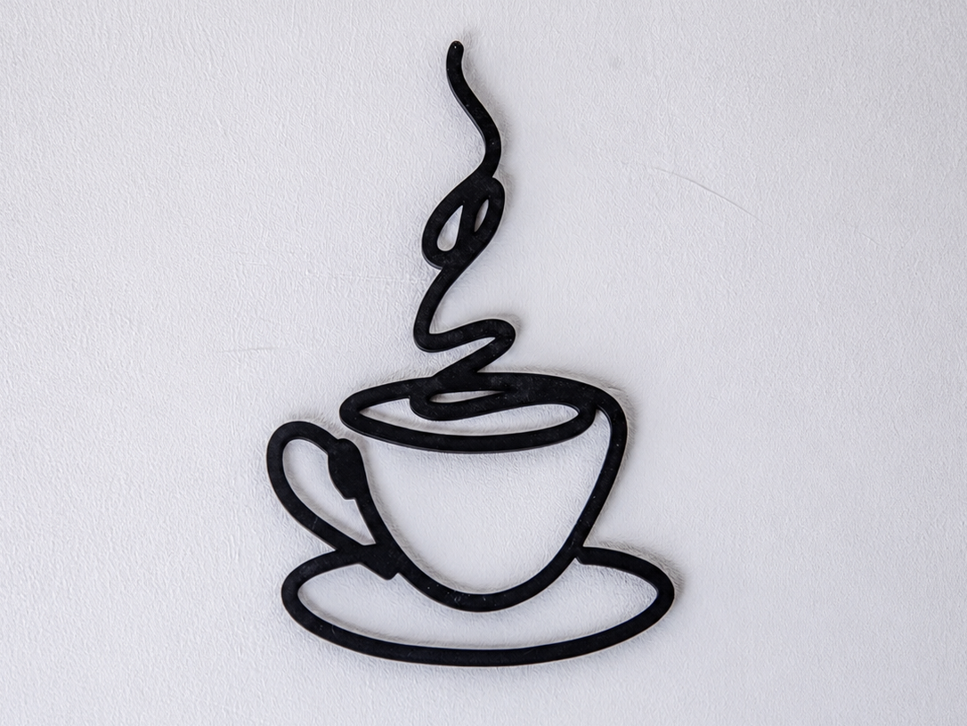 Coffee Cup — Minimalist Line Art Wall Decor