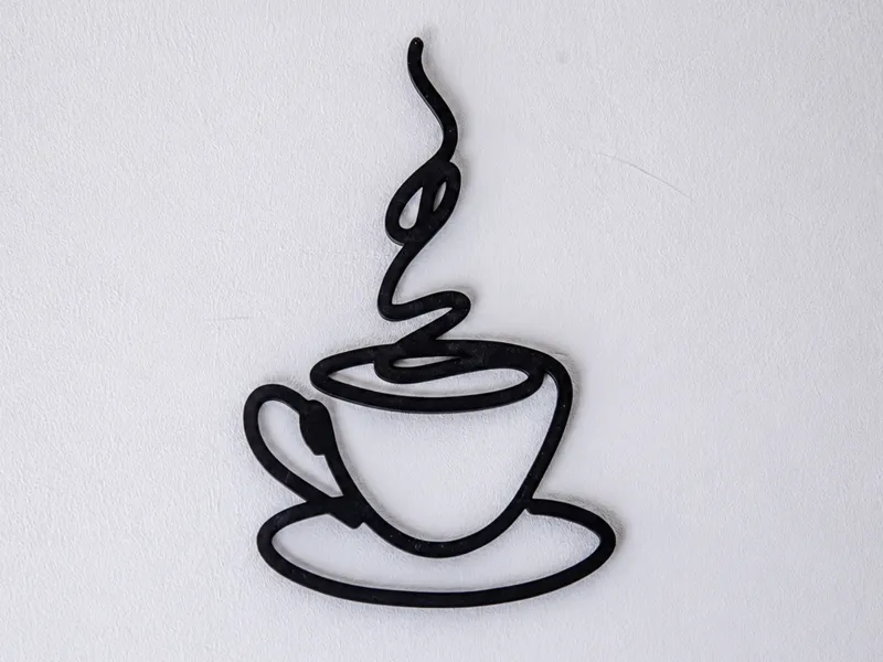 Coffee Cup — Minimalist Line Art Wall Decor