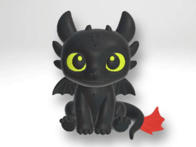Cute Night Fury from How to Train Your Dragon