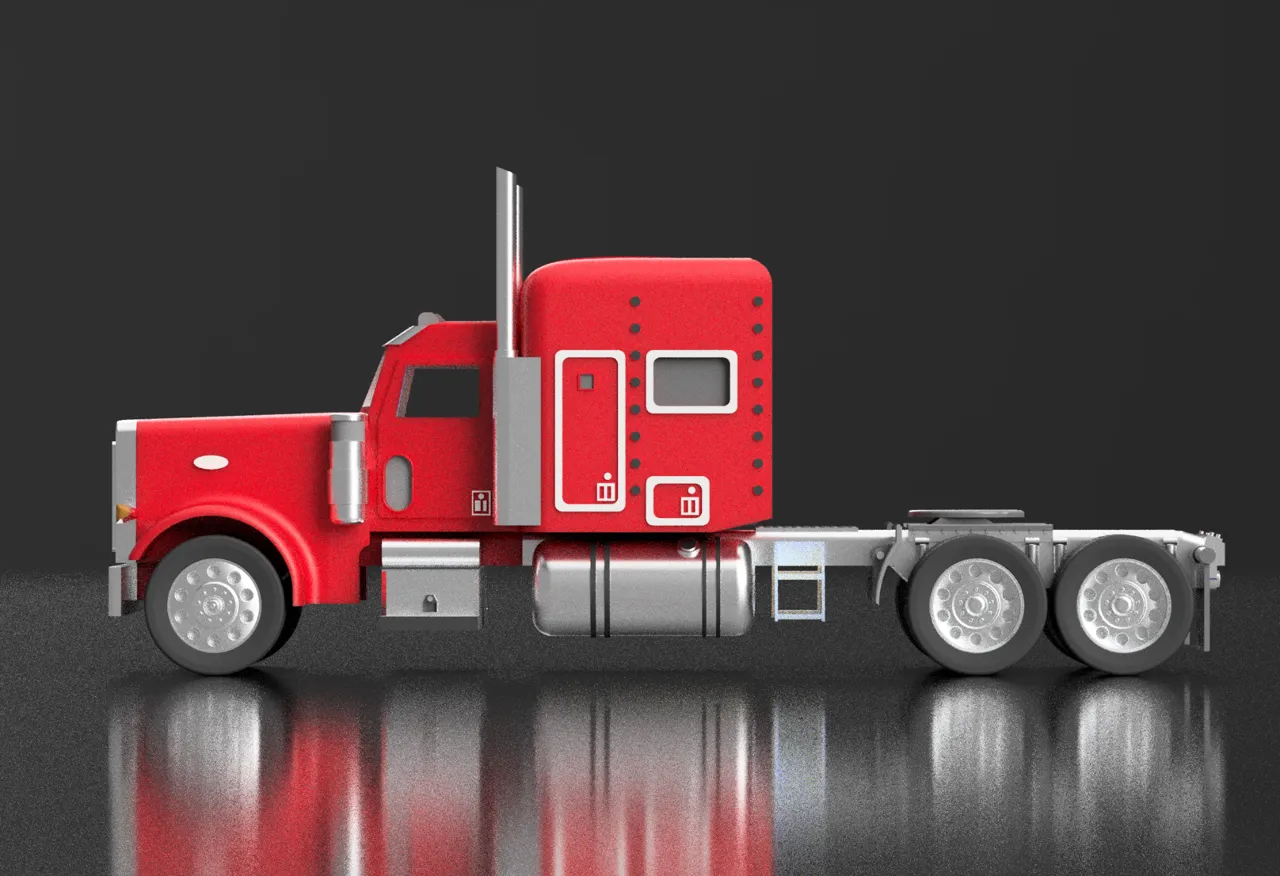 Peterbilt 379- American Semi Truck view 3