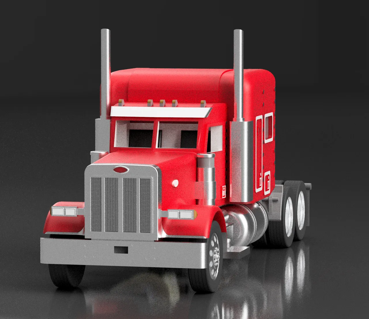 Peterbilt 379- American Semi Truck view 4
