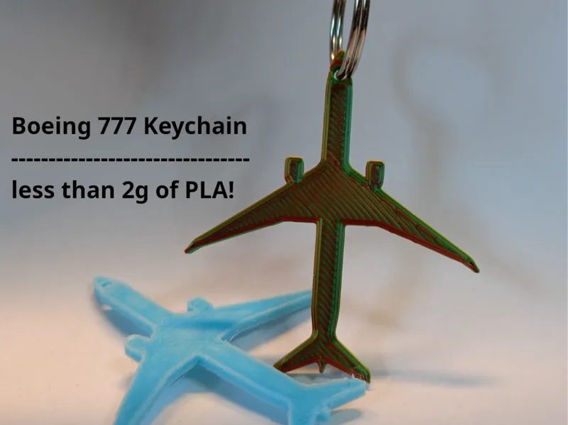 Boeing 777 keychain