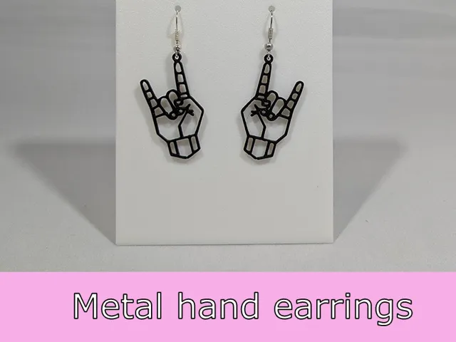 Metal hand earrings
