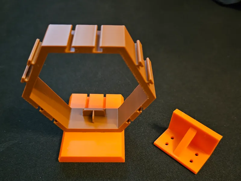 Brick Mini Figure Hex Stand - Wall Mount and Feet
