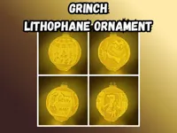 Ornement de sapin façon lithophanie personnage vert de Noël — photo 1