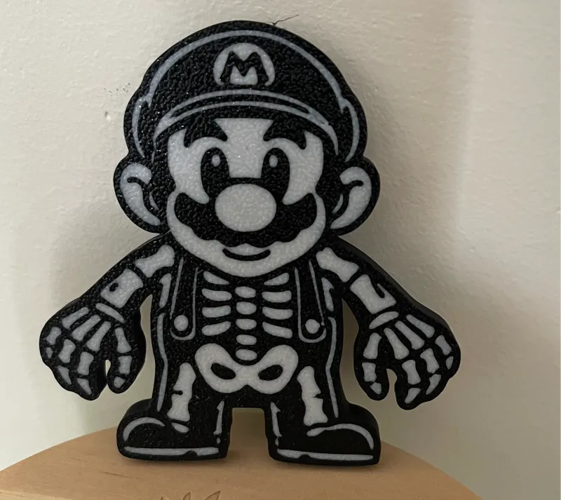 Mario Skeleton Halloween Decor