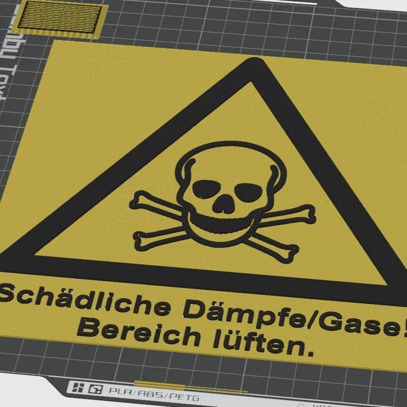 Warning sign W016: Poisonous substances (+text)