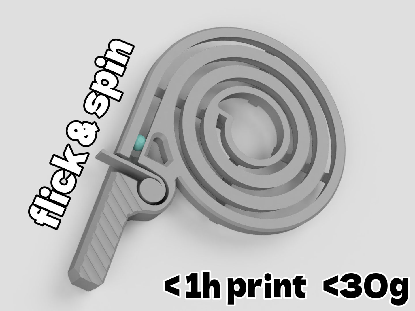 Flick & Spin Fidget - Print-In-Place - 1