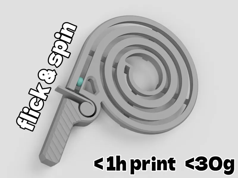 Flick & Spin Fidget - Print-In-Place