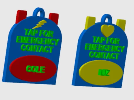 Emergency NFC Tag Keychain for back to school