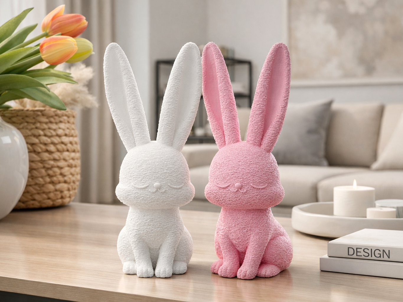 Dreaming Bunny – Minimal Cute Rabbit Sculpture
