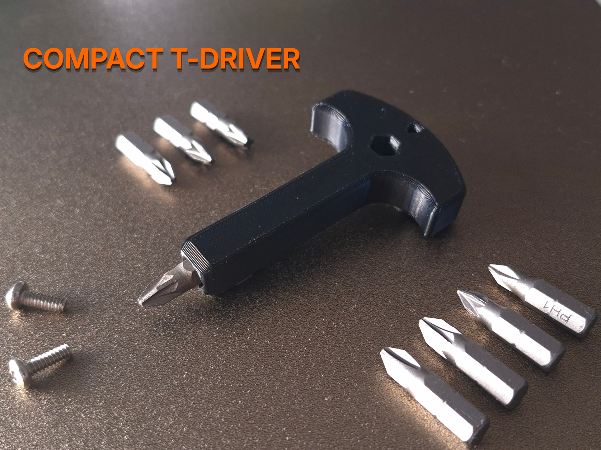 Compact T-Handle Hex Bit Driver