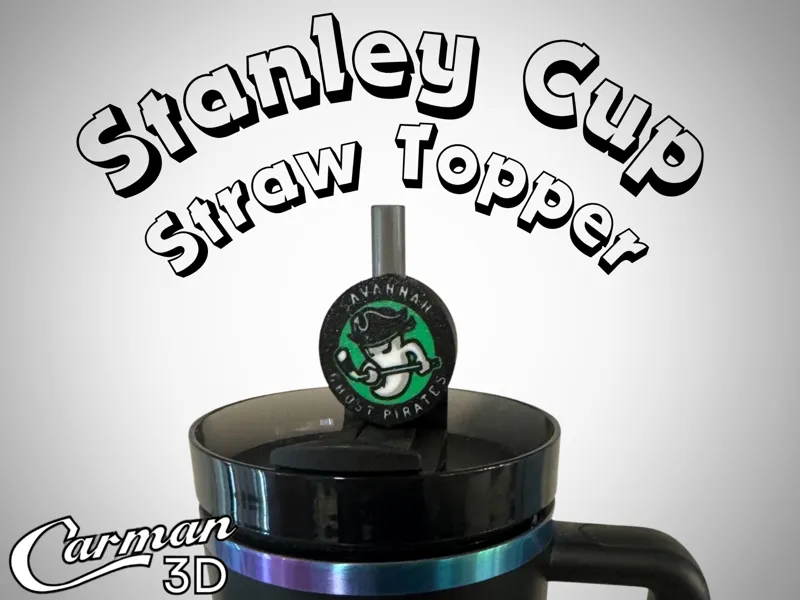 Savannah Ghost Pirates Stanley Cup Straw Topper